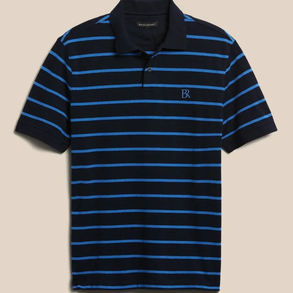 Banana Republic Organic Cotton Striped Polo